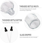 3.4 oz Glass Dropper Bottles,4 Pack 100ml Empty Reusable Leak Proof Thick Tincture Bottles for Essential Oils,Hair Oil,Liquids,Laboratory,Pharmacist Bottle,Massage,Perfumery Aromatherapy