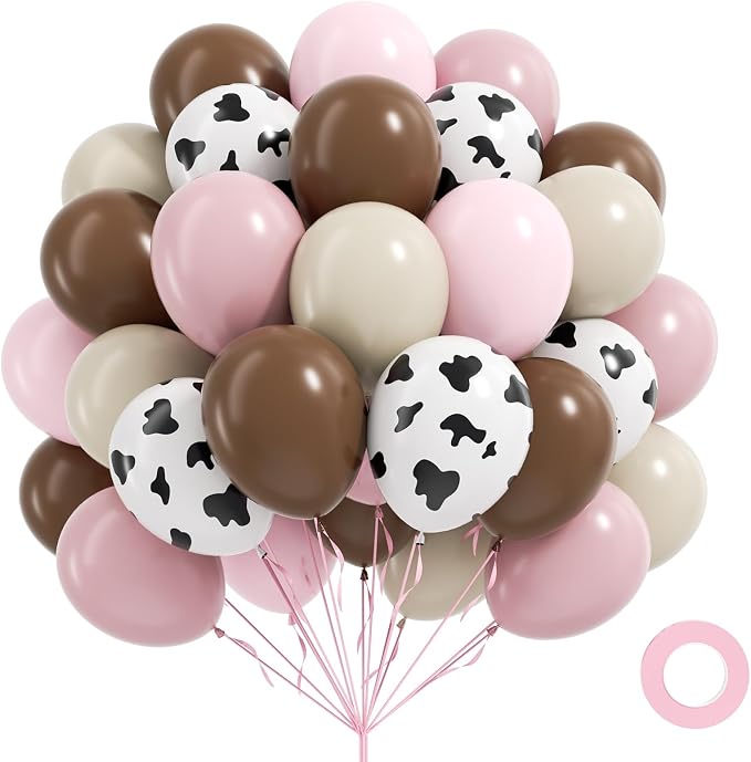 60pcs Cow Print Balloons 12inch by Unknown