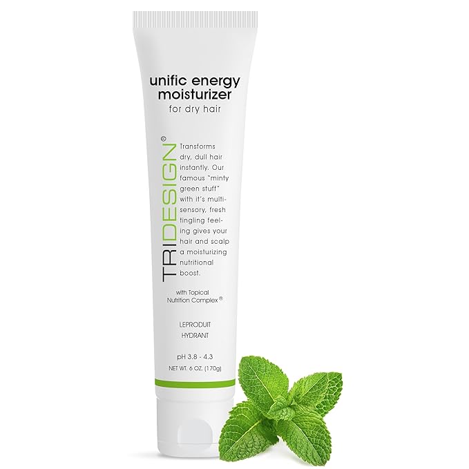 TRIDESIGN Unific Energy Moisturizer Conditioner – Leave In Conditioner for Curly Hair, Anti Frizz Hair Serum & Deep Conditioner for Dry, Damaged Hair – Frizz Control & Hair Care Solution – 6 oz Tube