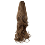 Claw Clip Ponytail Extension 18" Clip in Wavy Ponytail Hair Extensions Long Pony Tails for Women Extensions Light Chestnut Brown