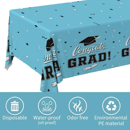 Graduation Party Decorations, Gongrats Grad Tablecover - Image 2