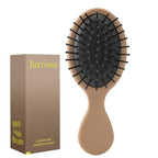 Mini Hair Bursh for Women,girls-Protable Travel Size Hair Brush for Pockets,Purse,backpack-Mini Detangler Brush for All Hair Types,Small Hair Brush for Detangling (1 Pack-Mocha)