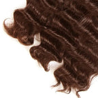 Chocolate Brown Deep Wave Bundles Human Hair Color 4 Bundles 22 24 26 Inch Niegmeag Peruvian Virgin Remy Hair Extensions Double Weft Hair Weave