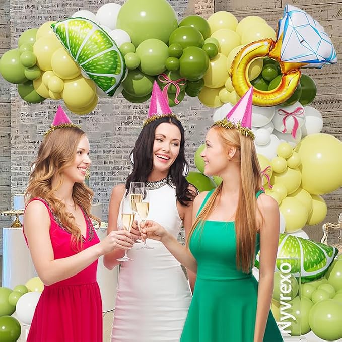 154Pcs Margs and Matrimony Bachelorette Balloon Garland Arch Kit | Dusty Green - Image 7