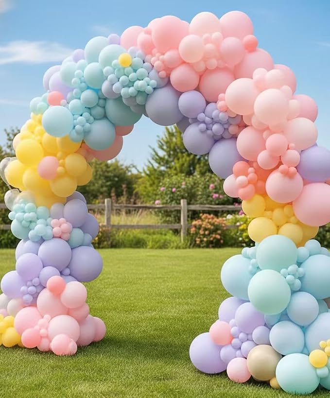453Pcs Pastel Balloon Arch Kit, 7 Macaron Assorted Colors Balloon Garland Kit - Image 5