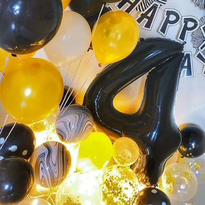 40 inch Black 6 Number Balloon Giant Foil Helium Balloons Black Large Digital - Image 6