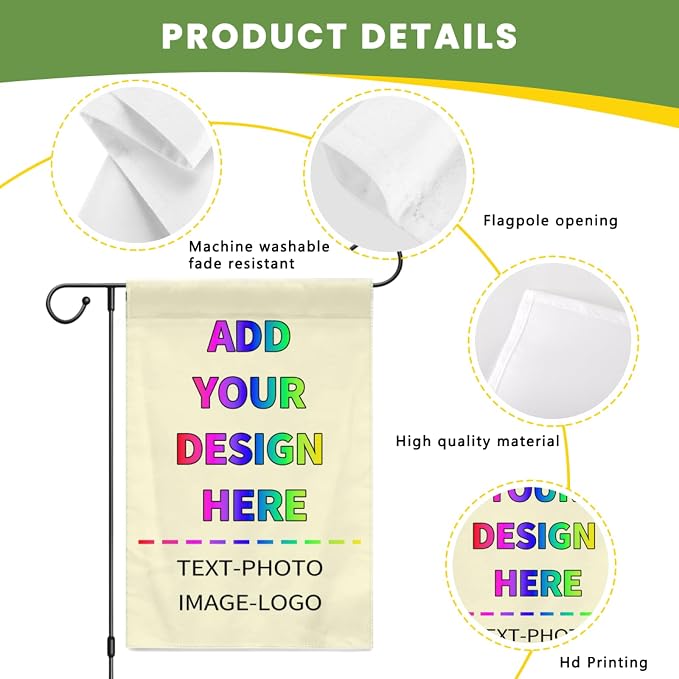 Personalized Garden Flag for Outside 12x18 Custom Flag - Image 5