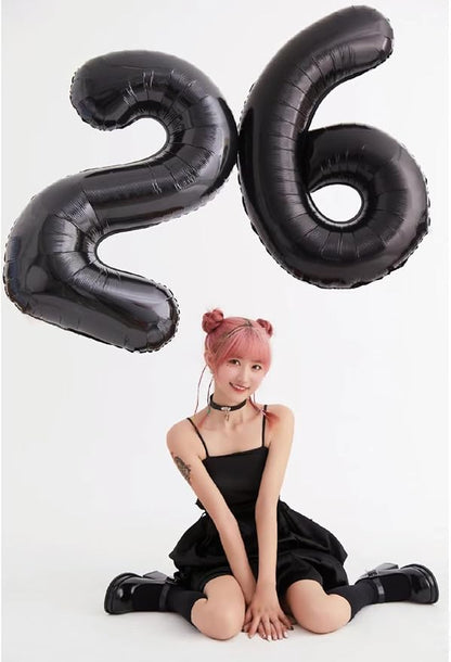 Black 2026 Number Balloons, 26 Balloon Number 40 Inch - Image 5