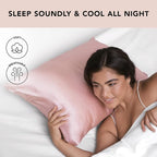 Kitsch Satin Pillowcase, Softer Than Silk Pillow Cases, Cooling Pillow Covers, King Size Pillow Cases Set of 2, Satin Pillowcase with Zipper for Hair, Skin & Quality Sleep, 19"x36" Blush, 2pcs
