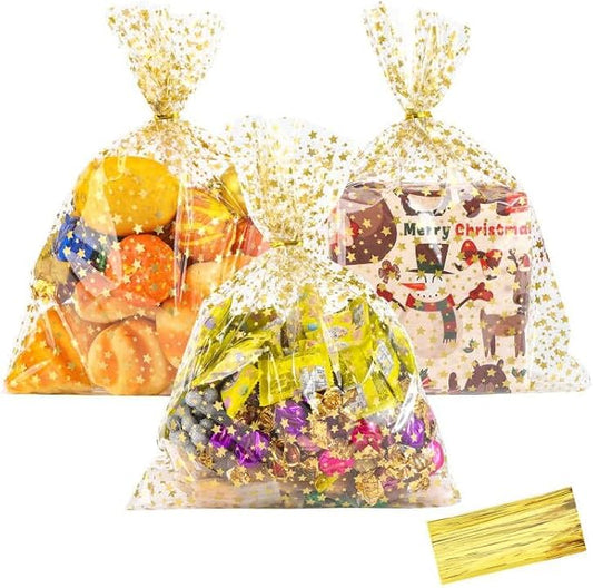 COQOFA Clear Cellophane Treat Bags by COQOFA