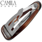Camila Paris AD89/2 French Hair Barrettes Clips, Snap Hair Slides Clic Clac for Women, Styling Girls Side Slide-in Metal Snap Pin Hair Accessories for Women. Strong Hold, No Slip Grip, Made in France