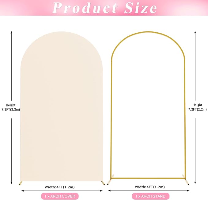7.2FT Arch Backdrop Stand and Cover Set, Arch Stand - Image 2