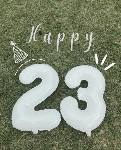 White Number 7 Balloon 40 Inch - Image 3