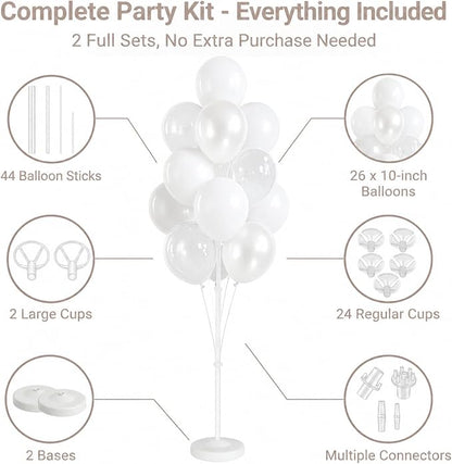 Pearl white Balloon Column Kit Set of 2 - Image 2