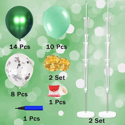 Balloon Stand for Floor with String Light 2 Set Green Centerpieces Balloon - Image 2