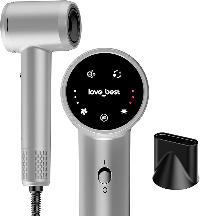 Hair Dryer, Professional 600 Mmillion Ionic Hair Dryer for Women, Men, Travel, Salon, Fast Drying, Low Noise, Lightweight, Mini Hair Blow Dryer Without Heat Damage for Fine Hair(Slive)