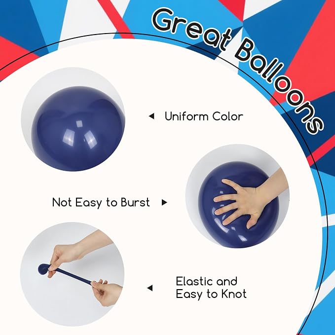 60pcs Red and Blue Balloons 12inch - Image 4