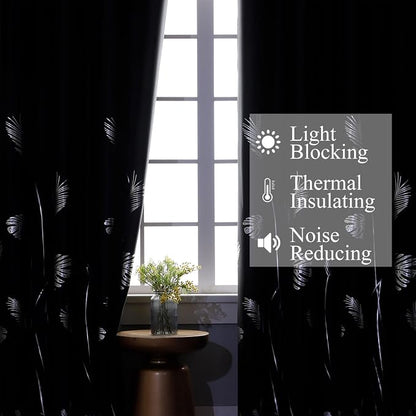 Blackout Curtains Drapes Energy Saving Light Blocking Blacout Curtains - Image 6