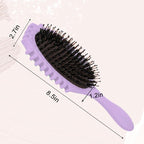 Curly Defining Brush, Curly Hair Styling Brushes Detangler Soft Bristle Hair Brush 1-Pack (Purple)