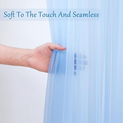 20x10ft Baby Blue Tulle Backdrop Curtain - Image 6