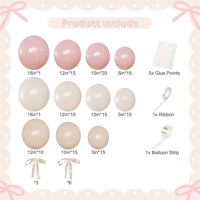 Dusty Pink Balloon Arch Kit for Wedding Baby Shower Birthday Decorations | - Image 5