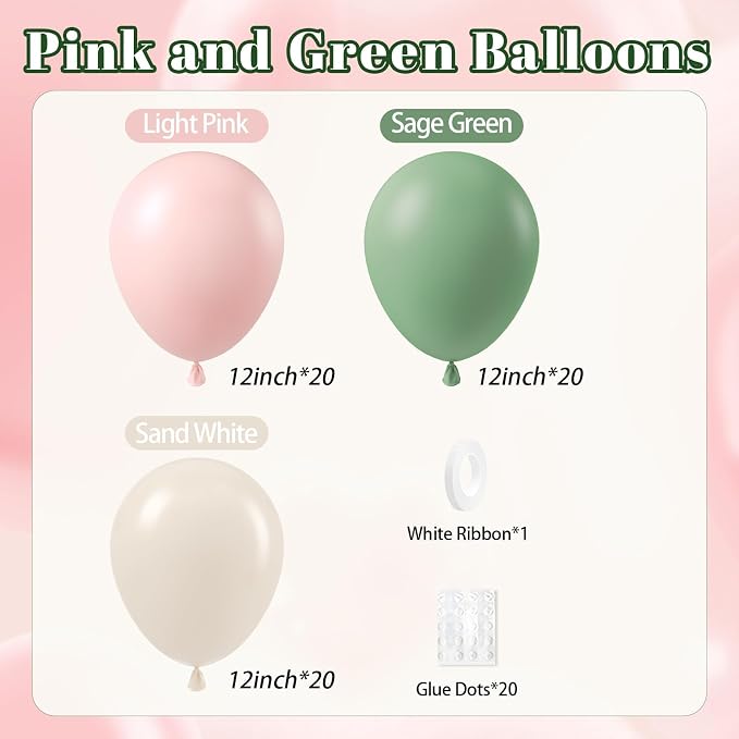 Pink and Green Balloons - Image 2