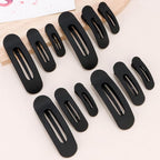 Large Duck Billed Hair Clips, Ahoney 12 Pack Alligator Clips for Thin/Thick Hair - 3 Sizes Lay Down Banana Clips & Hair Styling Accessories for Women, Girls (Black)