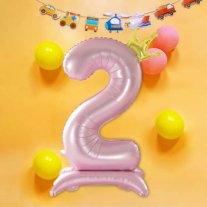 Crown Pink Number 2 Balloon - Image 3