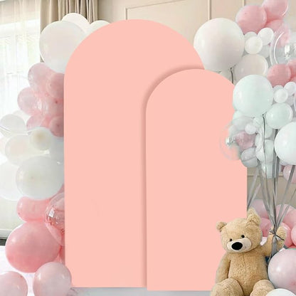 FANPROMS Wedding Arch Cover Set of 2 Rose Arch Cover Spandex Arched Backdrop - Image 6