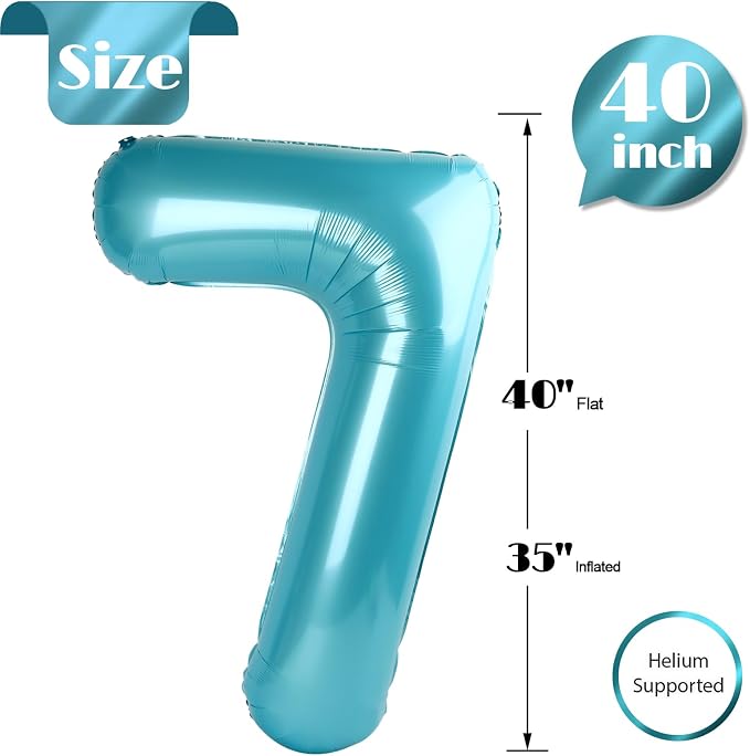 Pastel Blue 7 Balloon - Image 5