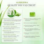 Aloderma Organic Aloe Vera Gel for Face Made within 12 Hours of Harvest, 96% Pure Aloe Vera Gel for Skin, Scalp, & Hair, Soothing Aloe Face Moisturizer, Multipurpose, Hydrating Aloe Gel, 7oz, 3-Pack