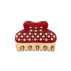 2026 Premium Durable Hair Claw Clip for Women, Original Italian Designed Strong Grip Hair Clips for Normal Fine Thin Hair, No Slip Jaw Clips with Gift Box for Christmas Birthday Girls, 1.7 Inch Red