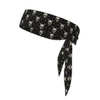 Boys Girls Sports Sweat Bands, Boho Style Long Head Band for Yoga Travel Spa, Cool Goth Raven Skull Goat Headdress Hair Accessories
