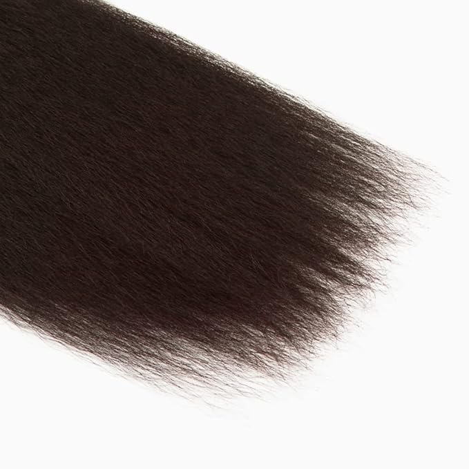 30 32 34 Inch Brown Bundles Human Hair Chocolate Brown Kinky Straight Bundles Brazilian Virgin Remy Hair Extensions Niegmeag Double Weft Color 4 Yaki Straight Bundle Hair Weave 300g