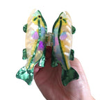 Novelty Aquatic Animals Hair Clips,Green Perch Fish Hair Clip,Cellulose Acetate Hair Clips,Big Claw Clips for Women