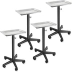 Saloniture Set of 4 - Aluminum Salon Instrument Tray, Heavy-Duty Metal Rolling Base