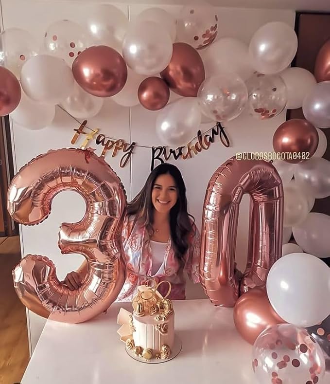 Number Balloons 40 Inch Rose Gold 2 Balloon - Image 3