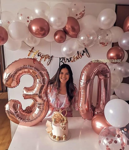 Number Balloons 40 Inch Rose Gold 2 Balloon - Image 3