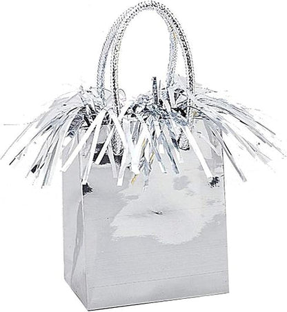 Silver Plastic Mini Gift Bag Balloon Weight by Unique
