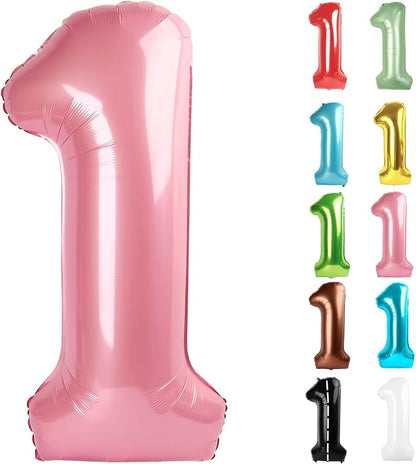 Pearl Pink Number 1 Balloon 40 Inch by IWERP