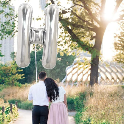 TONIFUL 40 Inch Large Silver Letter H Foil Balloons Alphabet Balloons | Giant - Image 4