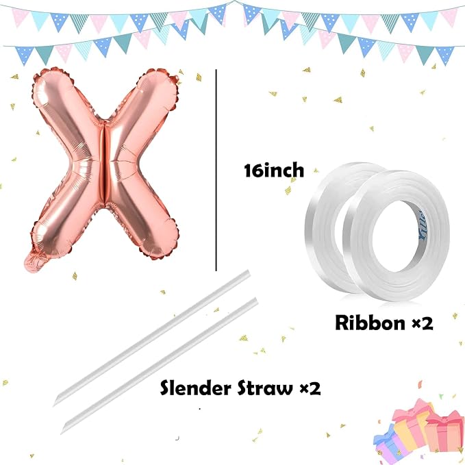 Letter Balloons 16 Inch Mylar Foil Alphabet Letter A-Z Balloons Set - Image 6