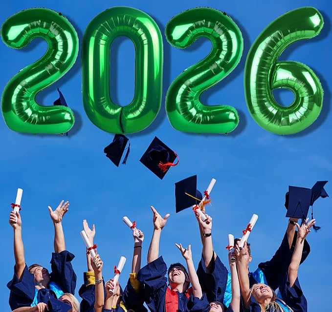 Number Balloons Dark Green 2026 Balloon 40 inch - Image 3