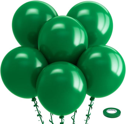 Bezente Green Balloons 18 Inch 30 Pack Latex Large Thick | Dark Green Balloons by Bezente
