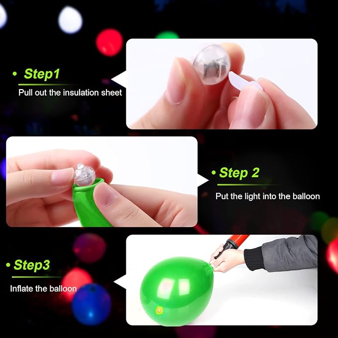 200pcs LED Green Balloon Lights, Round LED Mini Lights - Image 2
