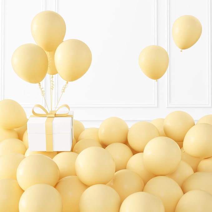 Pastel Yellow Balloons, Birthday Decoration, Wedding Party, Baby Shower by KALOR