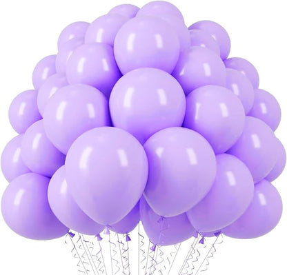 Voircoloria 110pcs Pastel Purple Light Purple Latex Party Balloons, 12inch | by Voircoloria