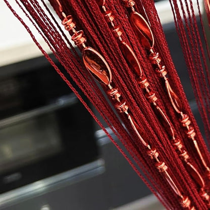 ave split 100cmX200cm Decorative Door String Curtain Beads Wall Panel Fringe - Image 2