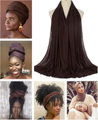 Harewom Head Wraps for Black Women Stretch Head Scarf Long African Hair Wraps Turban Headwraps Jersey Headbands
