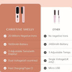 Hair Straightener Brush, Portable Cordless Mini Straightening Brush for Travel, 300M Negative Ions for Frizz-Free Shine, Fast Heating,Hot Comb Hair Straightener with 9 Temps for Women